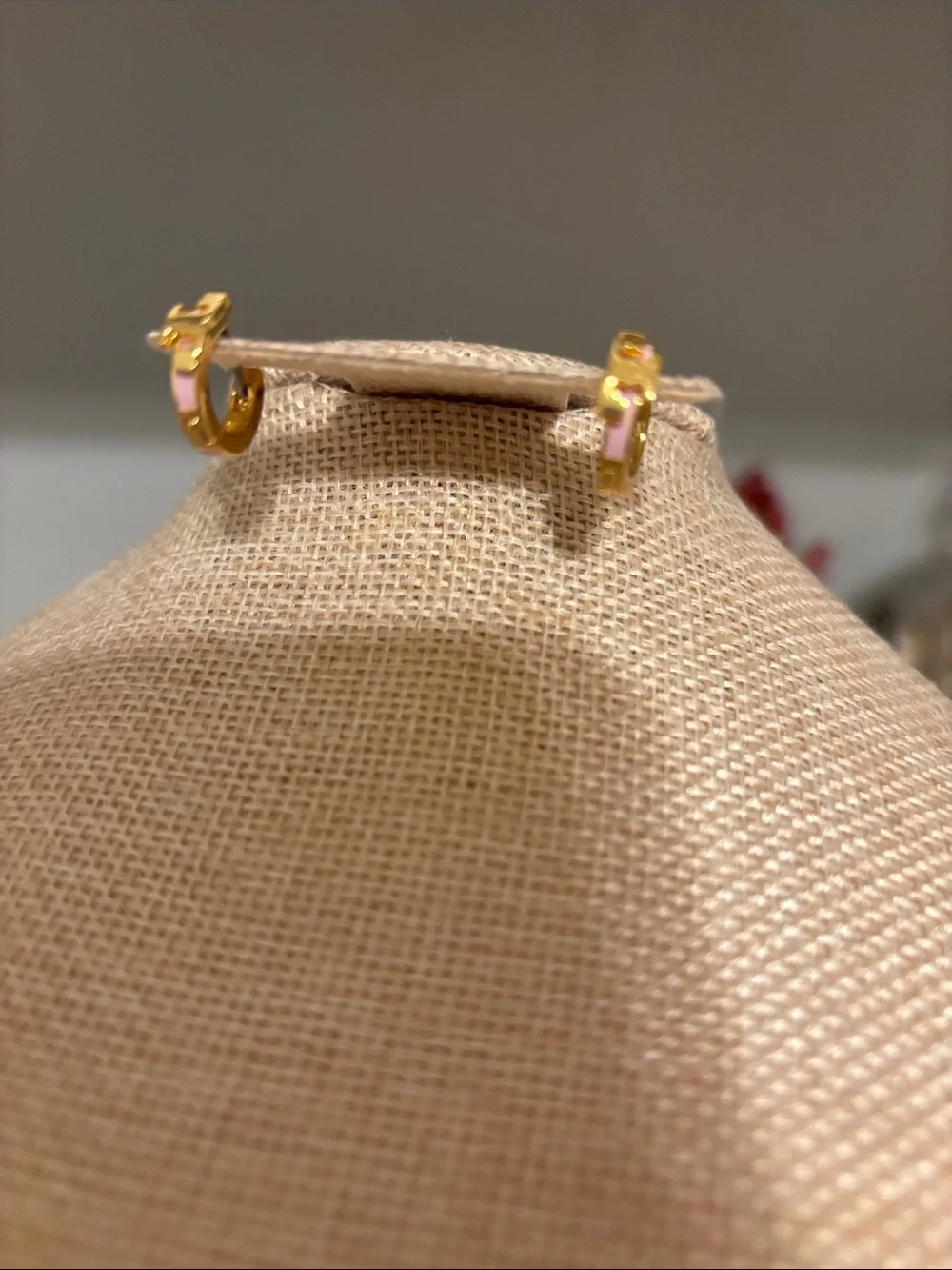 Tory Burch Gold Logo Huggie Hoop Earrings